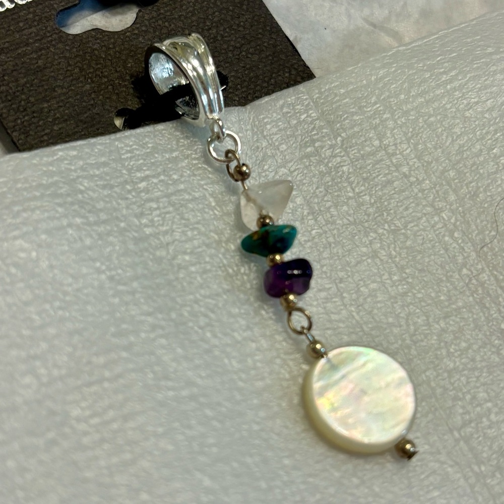 Sterling Silver Gemstone Pendant Charm